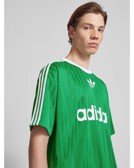 Adidas Originals T-shirt Met Labelprint in het Green voor heren
