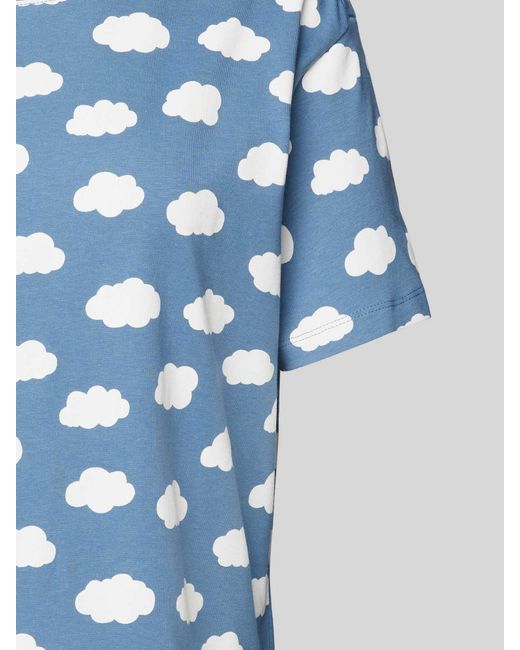 Jake*s Pyjamabovendeel Met All-over Motiefprint in het Blue voor heren