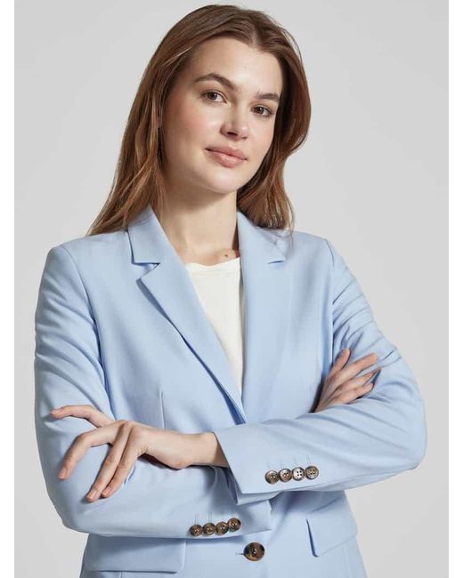 MORE&MORE Blue Blazer Mit Reverskragen