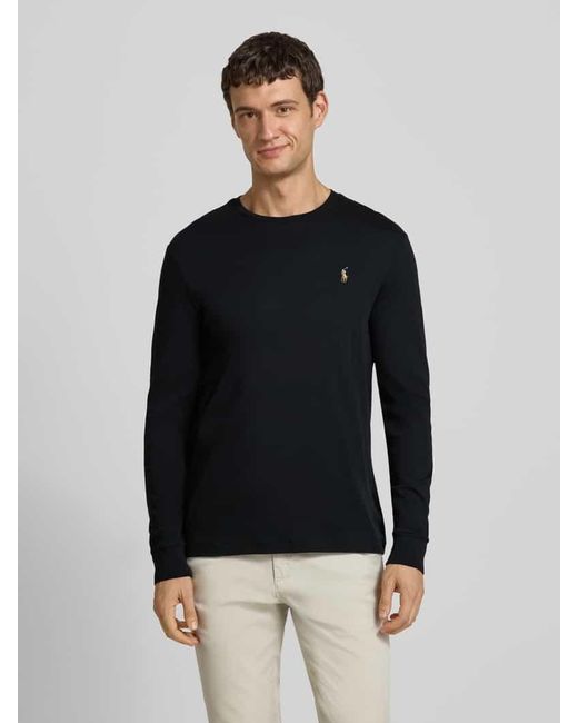 Polo Ralph Lauren Longsleeve mit gerippten Abschlüssen in Black für Herren