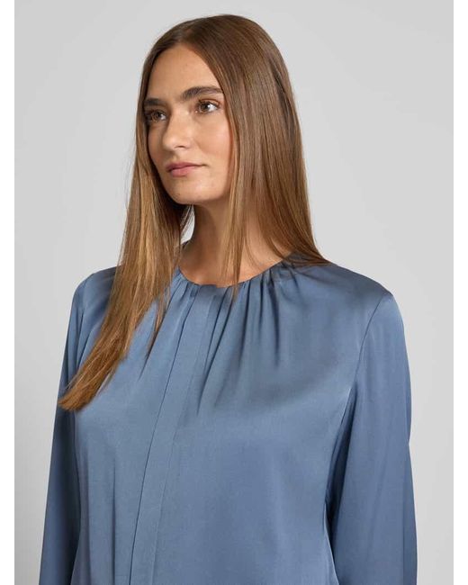 Boss Blue Regular Fit Langarmbluse aus Seiden-Mix Modell 'BANORAH'