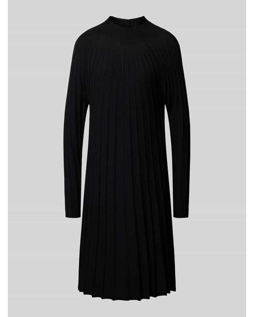 christian berg Black Knielanges Stickkleid mit Strukturmuster