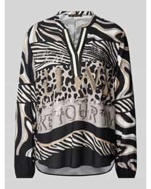 Betty Barclay Regular Fit Blouseshirt Van Viscose Met Tuniekkraag in het Black