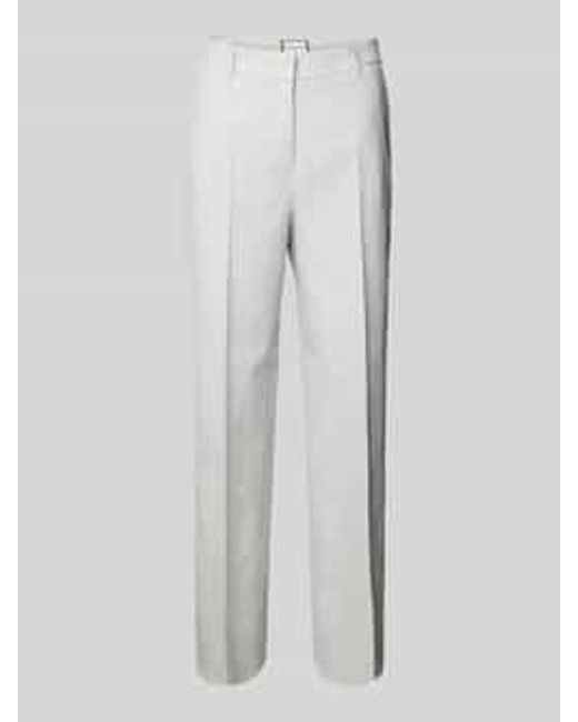 Seductive Broek Van Linnenmix Met Persplooien in het White