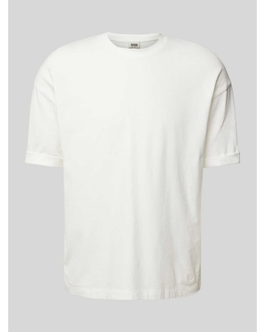Drykorn T-shirt Met Geribde Ronde Hals in het White voor heren