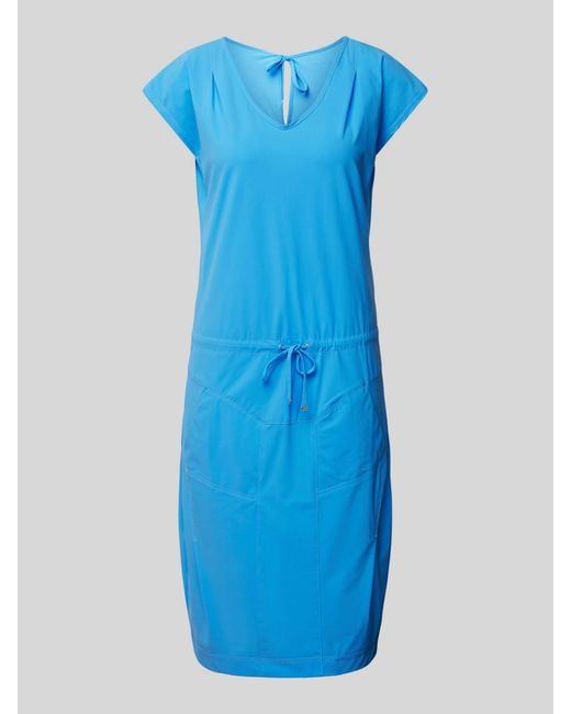 RAFFAELLO ROSSI Blue Knielanges Kleid mit Schnürrung Modell 'GIRA'