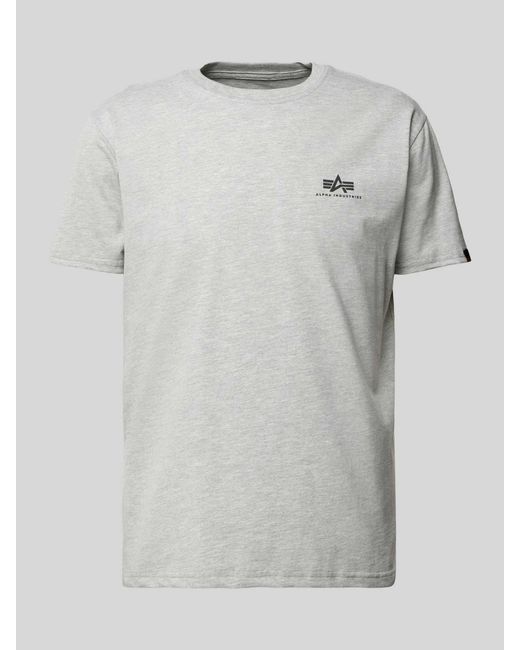 Alpha Industries T-shirt Met Labelprint in het Gray voor heren