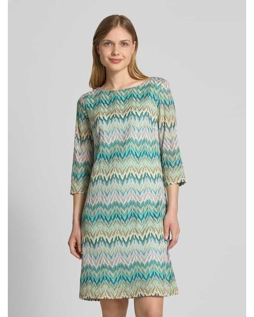 Betty Barclay Green Knielanges Kleid mit Strukturmuster