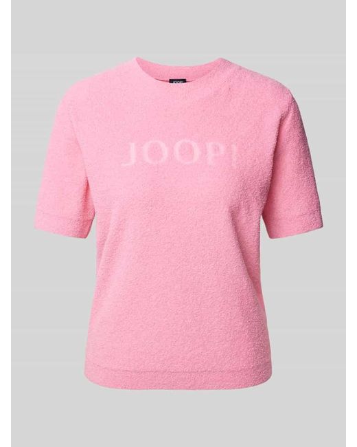 Joop! Pink Strickshirt mit Rundhalsausschnitt Modell 'Kalika'