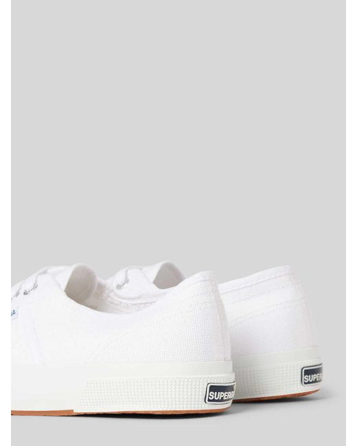Superga Sneakers Met Labeldetail in het White
