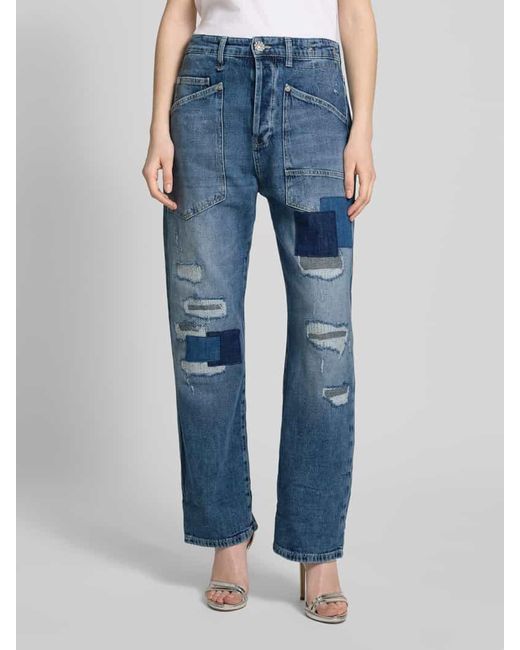 M·a·c Blue Baggy Fit Jeans mit aufgesetzten Taschen