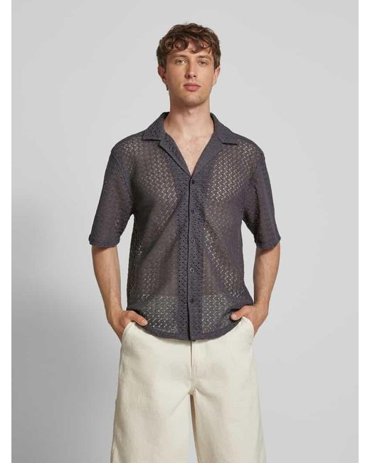 Only & Sons Relaxed Fit Freizeithemd mit Reverskragen Modell 'NOVAK' in Blue für Herren