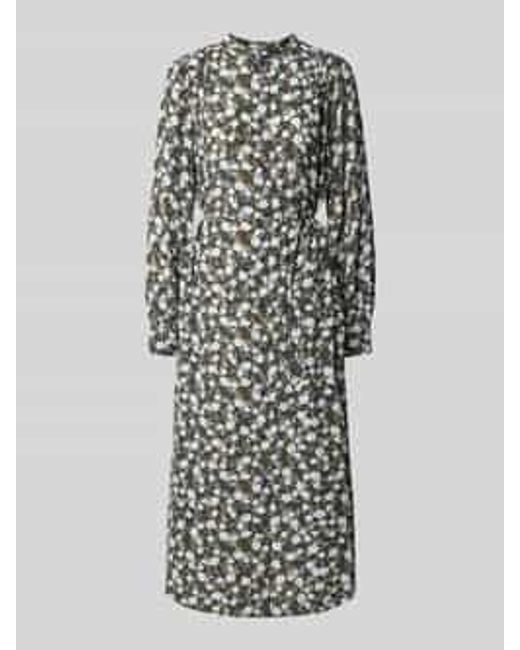 Gant Maxi-jurk Van Pure Viscose Met All-over Bloemenprint in het White