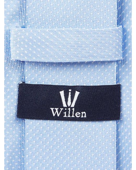 Willen Zijden Stropdas Met All-over Motief in het Blue voor heren