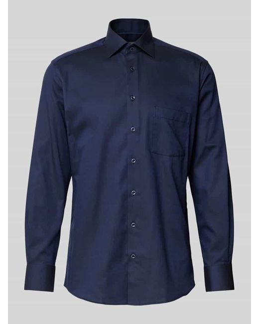 Eterna Modern Fit Business-Hemd Mit Kentkragen in Blue für Herren