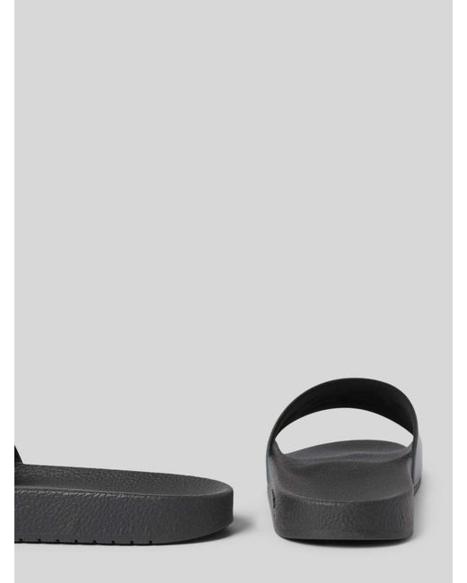 Boss Slippers Met Logodetails in het Gray voor heren