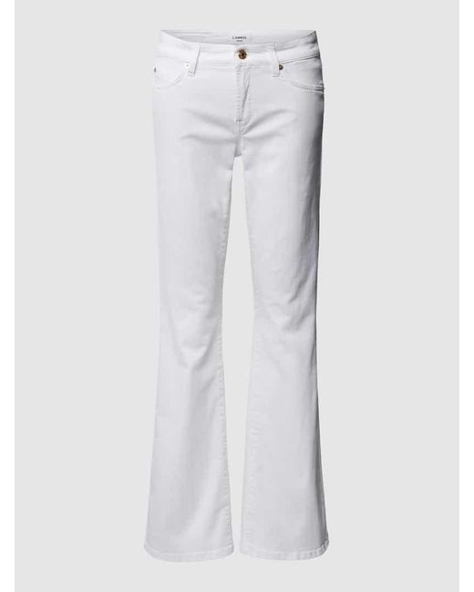 Cambio White Flared Jeans im 5-Pocket-Design Modell 'PARIS'