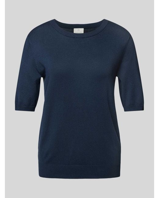 Kaffe Gebreide Pullover Met 1/2-mouwen in het Blue