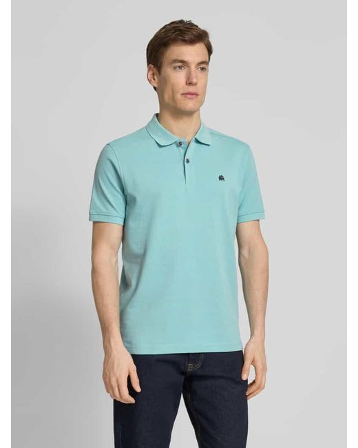 Lerros Poloshirt mit Label-Stitching in Blue für Herren