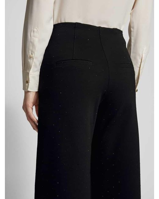 Seductive Black Stoffhose mit französischen Eingrifftaschen Modell 'Kimberly'