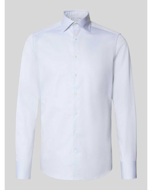 Stenstroms Slim Fit Zakelijk Overhemd Met Kentkraag in het White voor heren