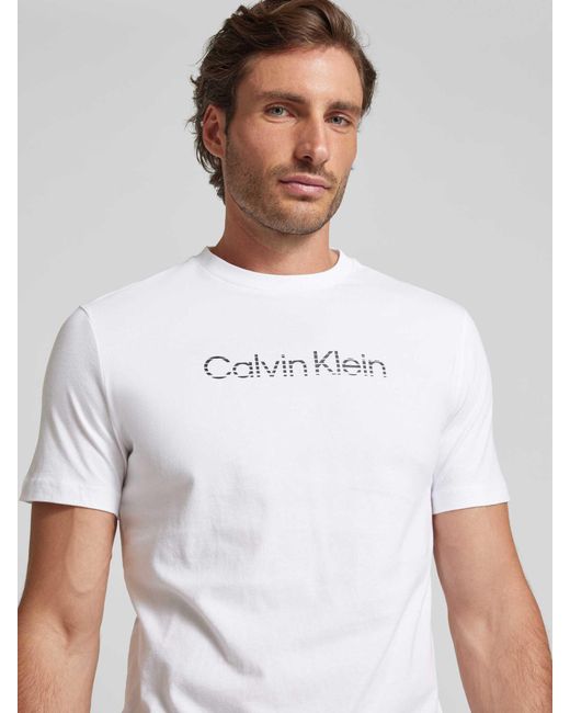 Calvin Klein T-Shirt mit Label-Print in White für Herren