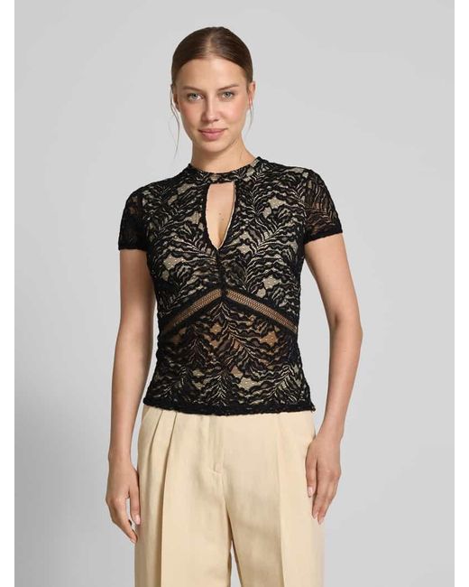 Guess Black T-Shirt mit Rundhalsausschnitt