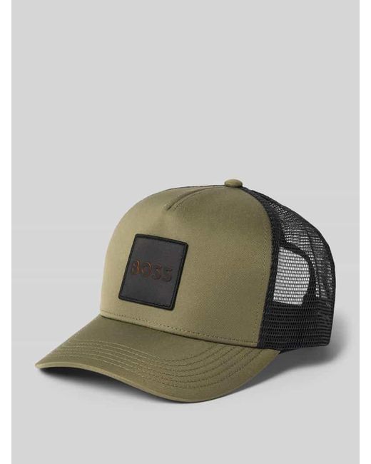 Boss Cap mit Label-Patch in Green für Herren