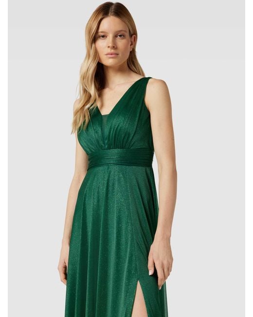 TROYDEN COLLECTION Green Abendkleid mit Herz-Ausschnitt