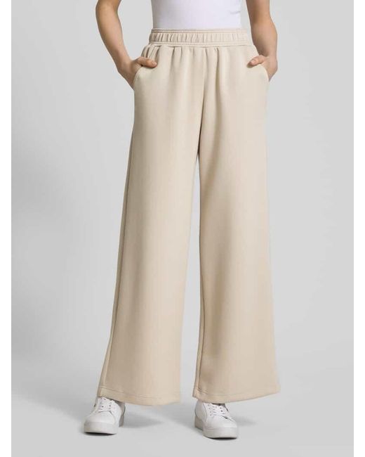Mbym Natural Wide Leg Stoffhose mit Eingrifftaschen Modell 'Asaka'