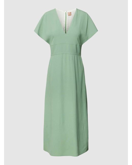 Boss Midi-jurk Met V-hals in het Green