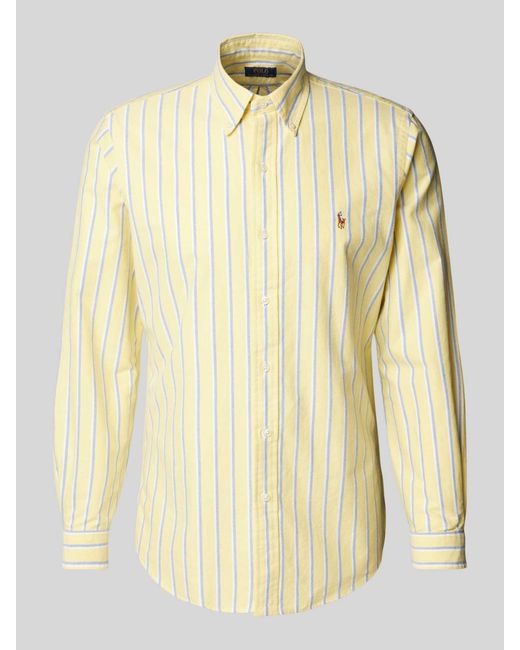 Polo Ralph Lauren Custom Fit Vrijetijdsoverhemd Met Button-downkraag in het Natural voor heren