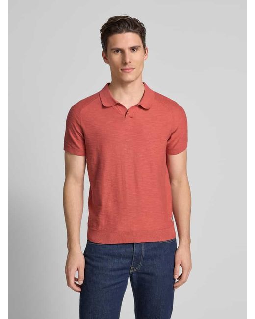 S.oliver Regular Fit Poloshirt mit Flammgarnstruktur in Red für Herren