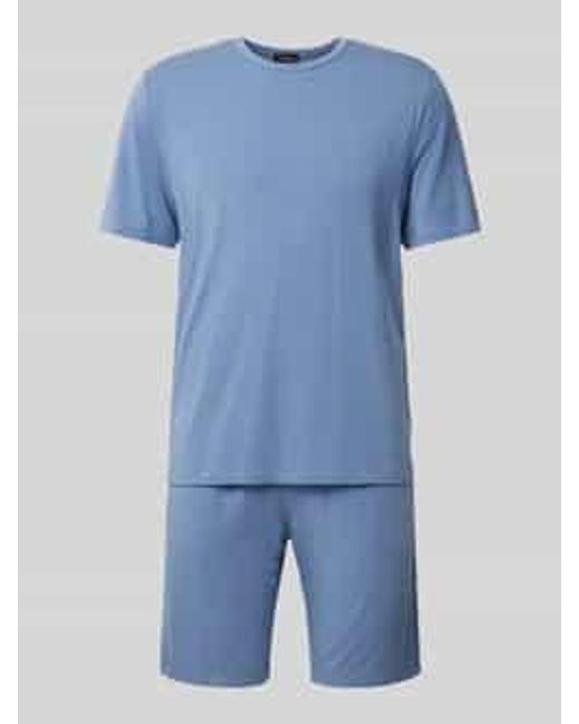 Hanro Pyjama C in het Blue voor heren
