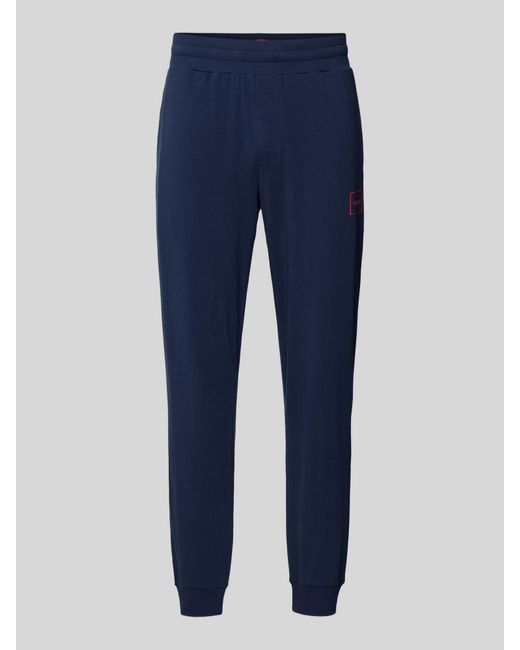 HUGO Sweatbroek Met Elastische Band in het Blue voor heren
