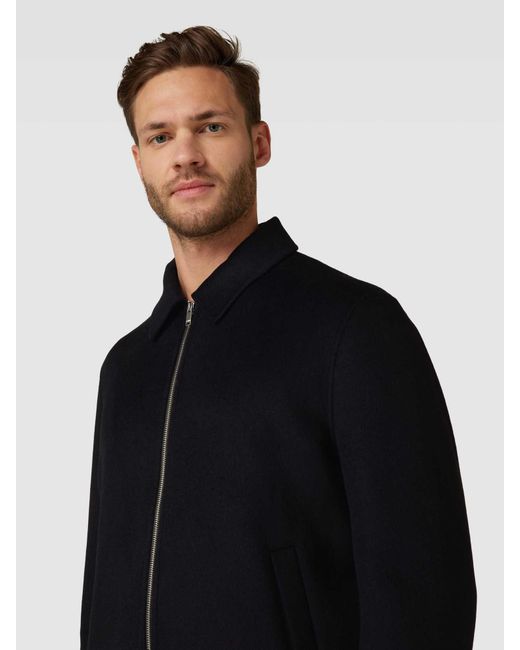 Drykorn Jacke mit seitlichen Eingrifftaschen Modell 'RIKKA' in Black für Herren