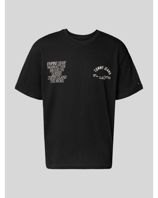 Tommy Hilfiger Regular Fit T-shirt Van Puur Katoen in het Black voor heren
