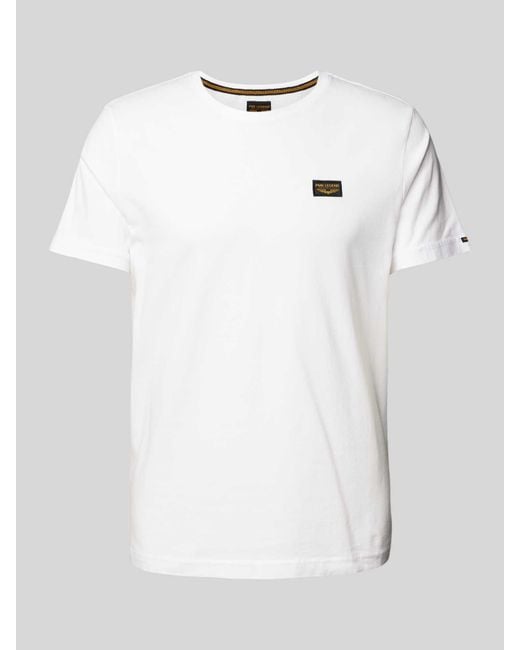PME LEGEND T-shirt Met Labelpatch in het White voor heren