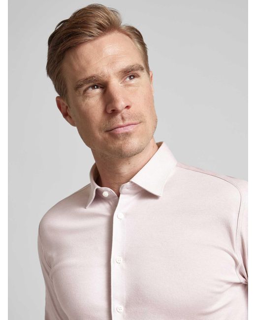 DESOTO Slim Fit Zakelijk Overhemd Met Kentkraag in het Pink voor heren
