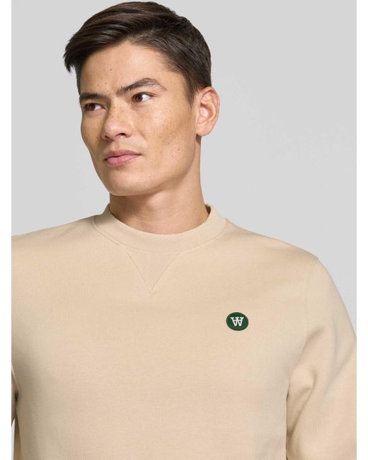 WOOD WOOD Sweatshirt Met Logobadge in het Natural voor heren