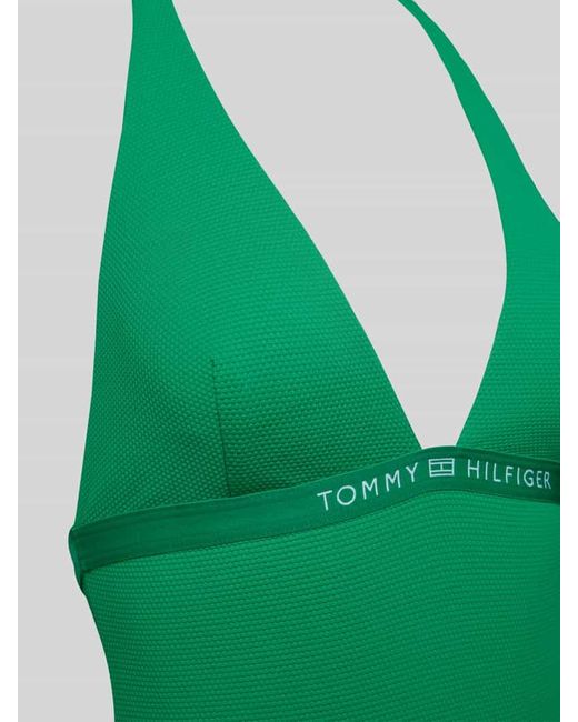 Tommy Hilfiger Green Badeanzug mit Strukturmuster