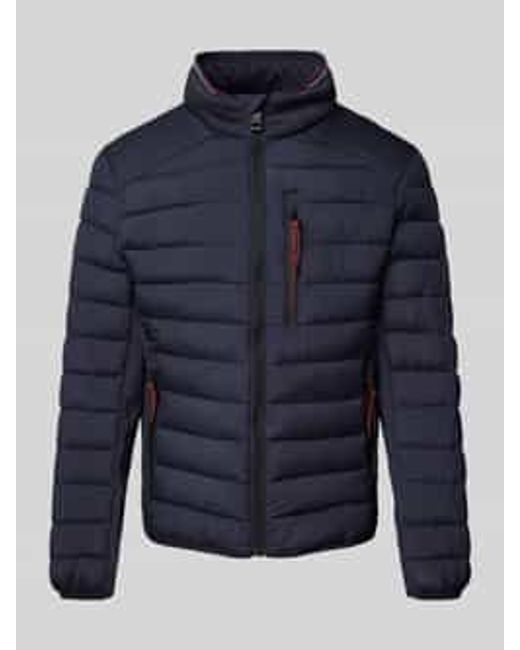 Tom Tailor Regular Fit Gewatteerd Jack Met Opstaande Kraag in het Blue voor heren