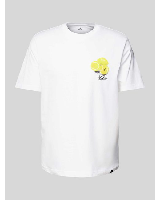 Adidas T-shirt Met Labelprint in het White voor heren