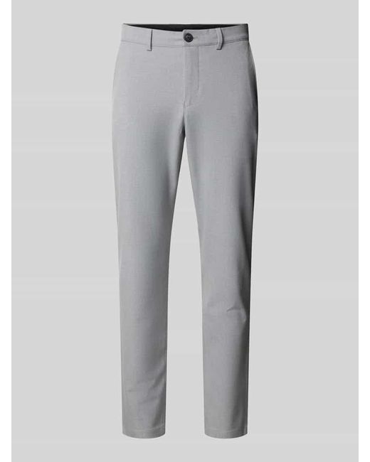 carlo colucci Slim Fit Hose mit Gesäßtaschen in Gray für Herren