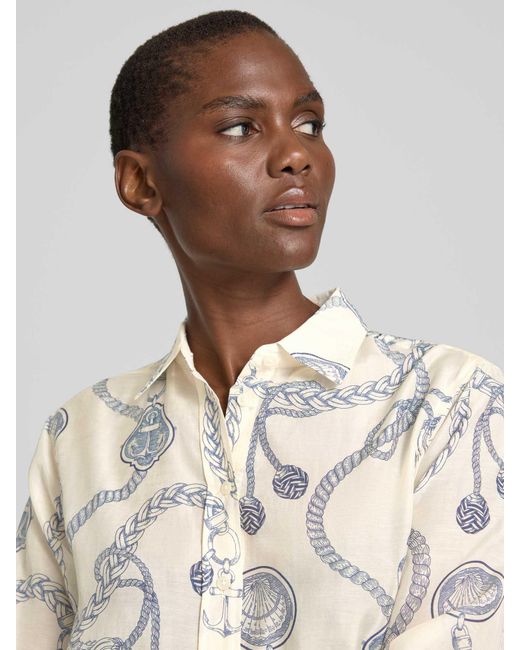 Gant Regular Fit Blouse Met Doorknoopsluiting in het Natural