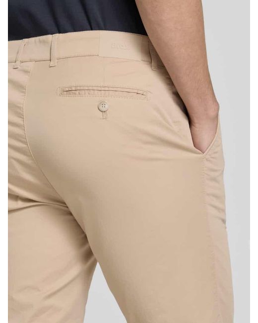 Brax Regular Fit Chino mit Paspeltasche Modell 'EVEREST' in Natural für Herren