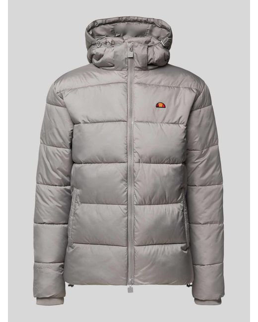 Ellesse Regular Fit Gewatteerd Jack Met Logostitching, Model 'Paddero' in het Gray voor heren