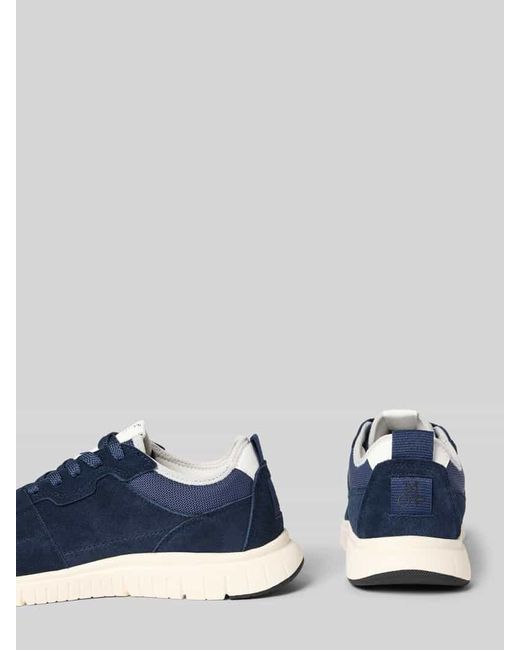 Marc O' Polo Low Top Sneaker aus echtem Rindsleder in Blue für Herren
