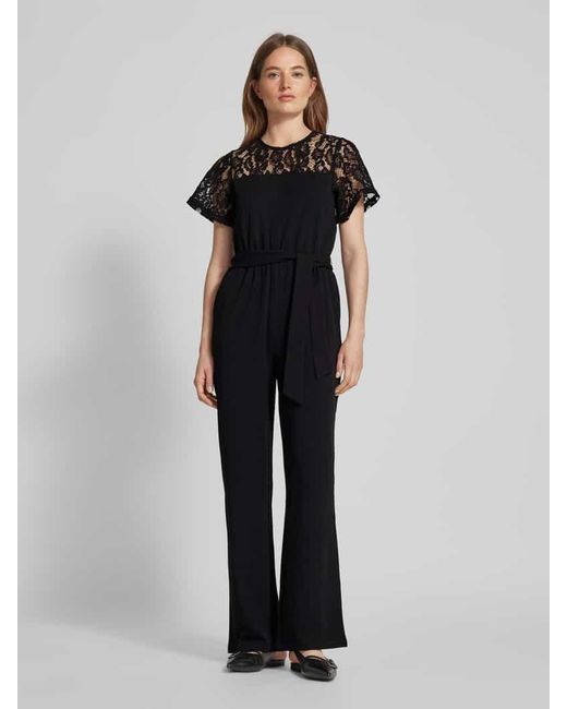 Vero Moda Black Jumpsuit mit Ausbrenner-Effekt Modell 'MAGDA'