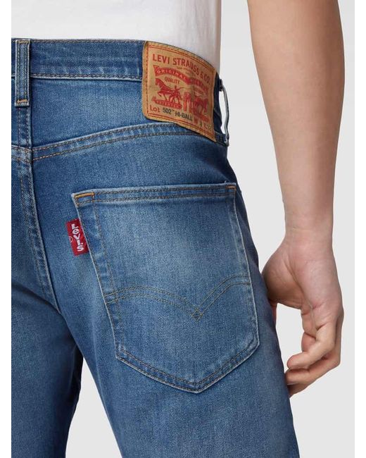 Levi's Taper Fit Jeans im 5-Pocket-Design Modell '502' in Blue für Herren